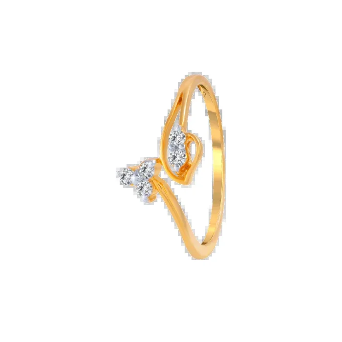 18KT (750) Yellow Gold And Diamond Ring For Women