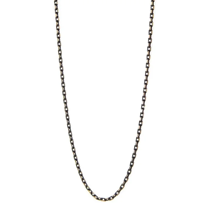 1928 Jewelry Eclipse Black And Gold Single Strand Cable Necklace 16″