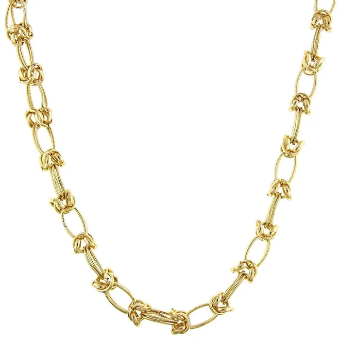 1928 Jewelry Gold Fancy Link Necklace 16″ + 3″ Extender