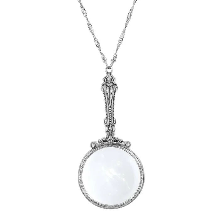 1928 Jewelry Magnifying Glass Pendant Necklace 28″ – Magnification Power: 2X