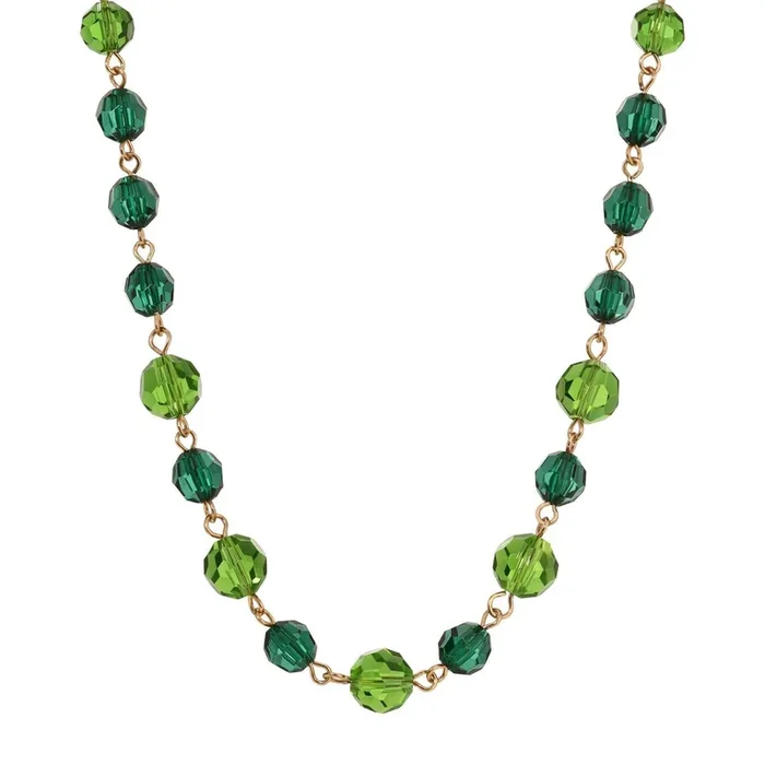1928 Jewelry Multicolor Beaded Link Chain Necklace 18″L