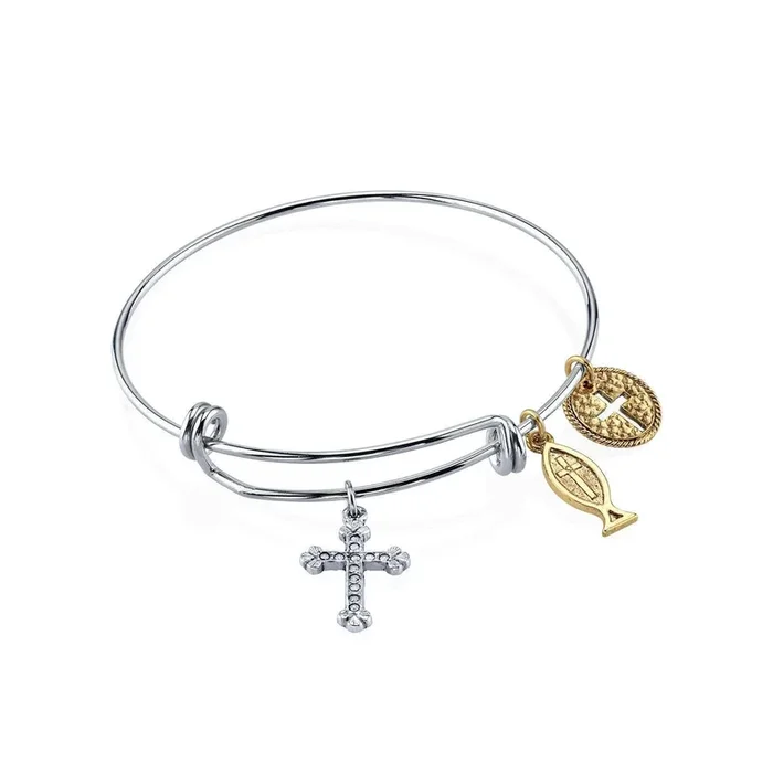 1928 Spiritual Multi Spiritual Charms Bangle Bracelet