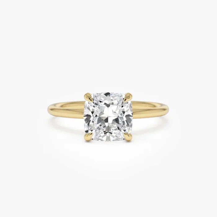 2.00 Ctw 14k Cushion Cut Lab Grown Diamond Engagement Ring – Evianne