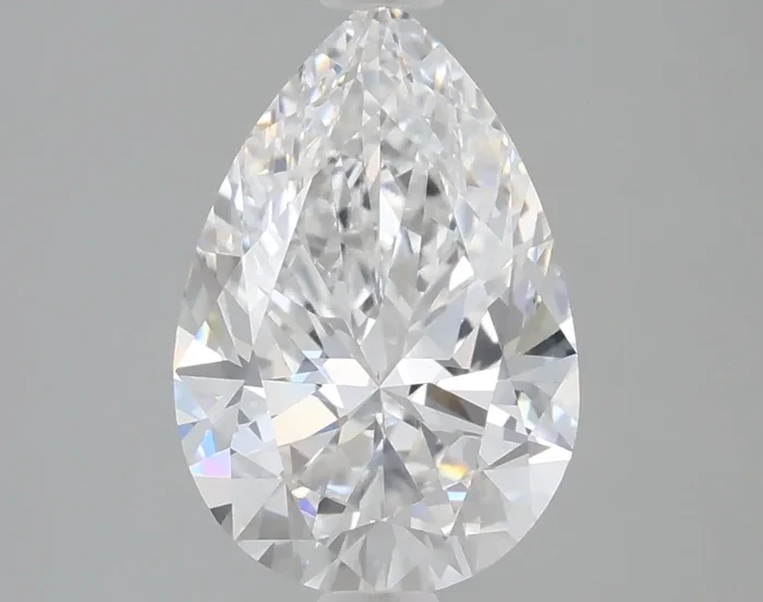 2.09 Carat Pear Shaped, Ideal Cut, D Color, VVS2 Clarity, IGI Certified Lab Grown Diamond