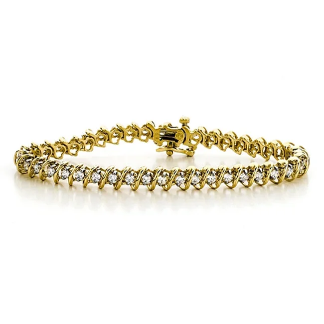 2-1/4 CTW Natural Diamond 8-inch Tennis Bracelet in 10KT Yellow Gold