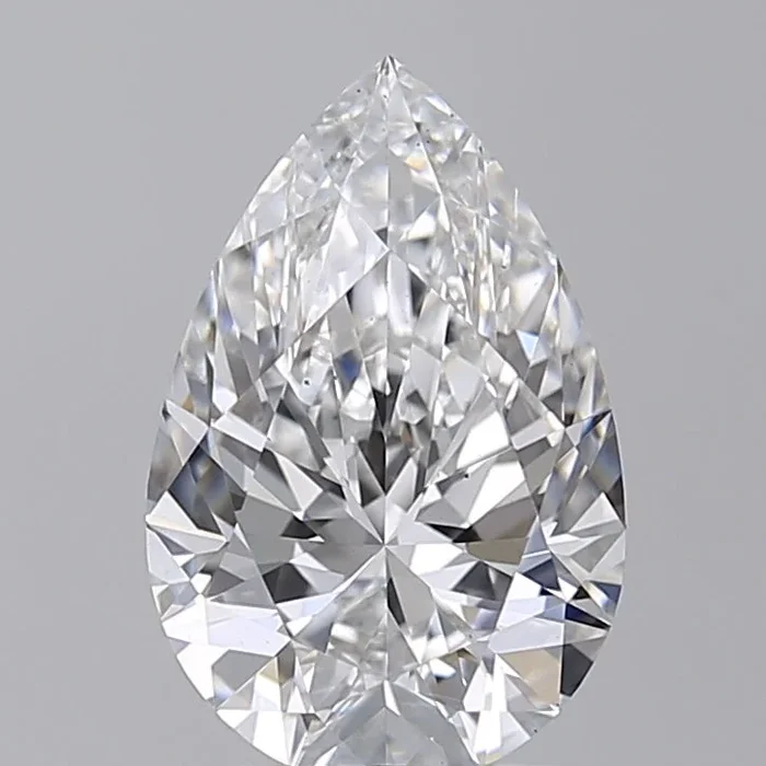 2.14 Carat Pear Shaped, Ideal Cut, F Color, VS2 Clarity, GIA Certified Lab Grown Diamond