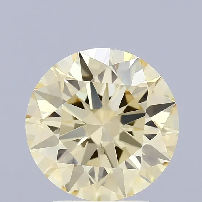 2.27 Carat Round Shaped, Ideal Cut, FANCY LIGHT YELLOW Color, VS1 Clarity, IGI Certified Lab Grown Diamond