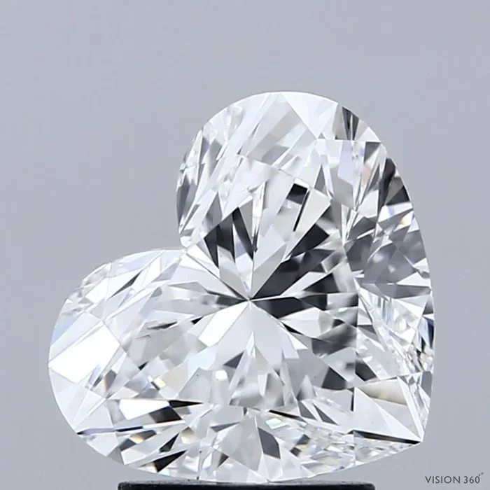 2.72 Carat Heart Shaped, Ideal Cut, F Color, VS1 Clarity, IGI Certified Lab Grown Diamond