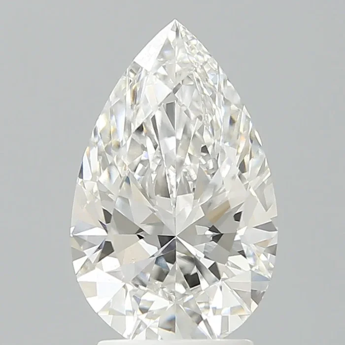 2.75 Carat Pear Shaped, Ideal Cut, F Color, VS1 Clarity, IGI Certified Lab Grown Diamond