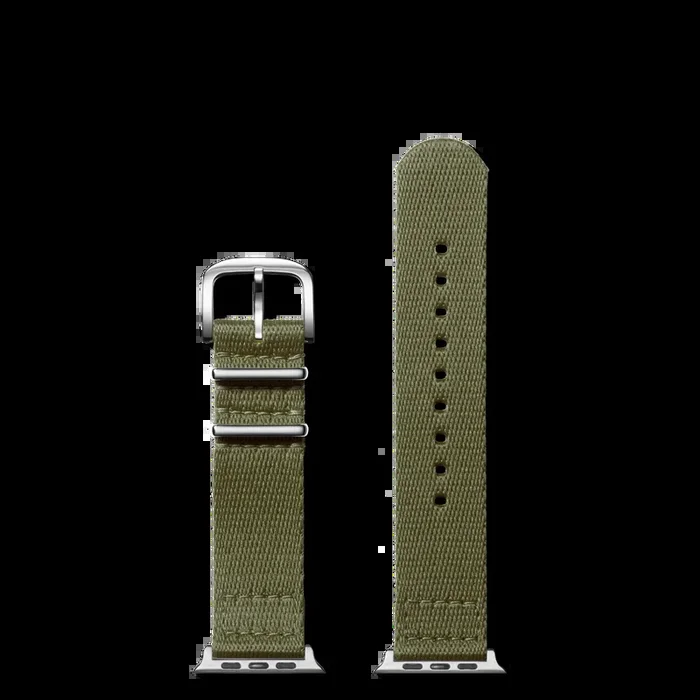20mm Khaki Split Nylon Apple Watch Strap – Khaki