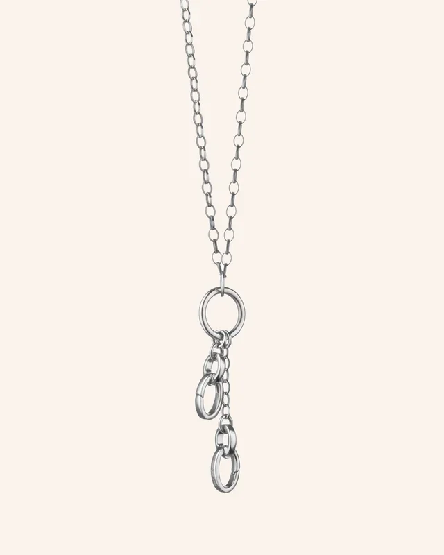 22″ “Design Your Own” Short Charm Chain Necklace, 2 Charm Stations