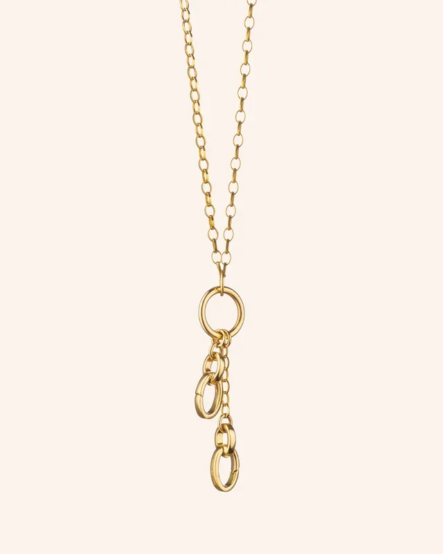22″ “Design Your Own” Small Charm Chain Necklace, 2 Charm Stations