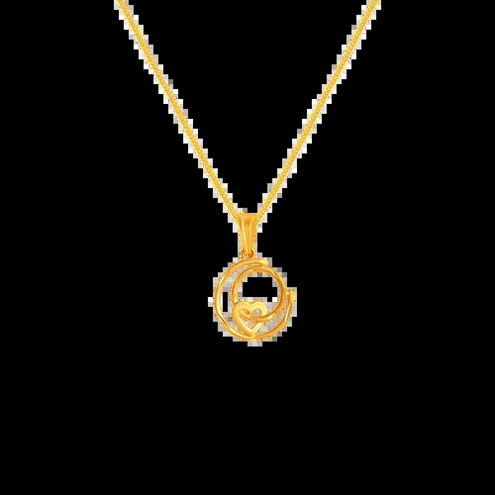 22k Circular Whirlpool Gold Pendant From Goldlites Collection