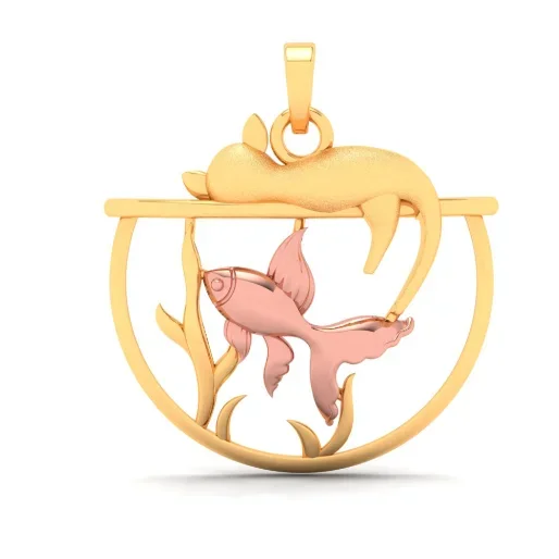 22k Fish Bowl Shaped Gold Pendant From Online Exclusive