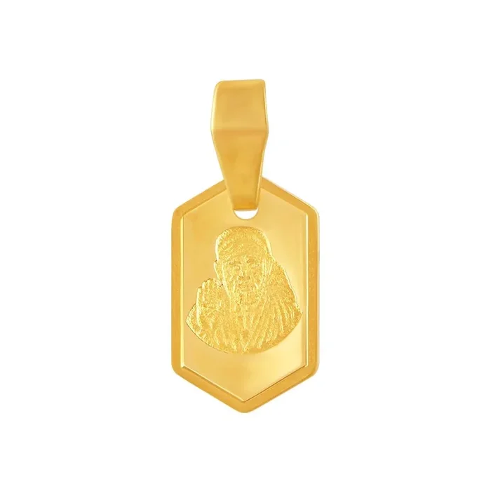 22KT (916) Yellow Gold Sai Baba Gold Pendant (Without Chain)