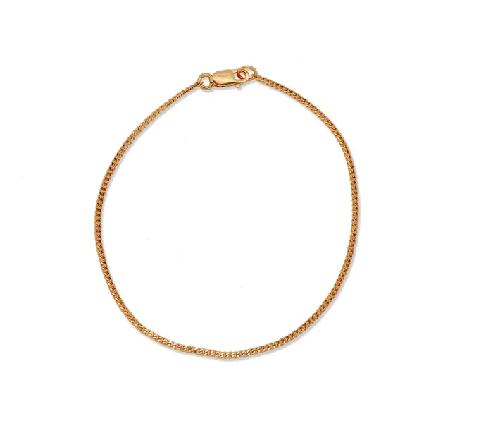 22Kt Gold Flat Curb Chain Bracelet