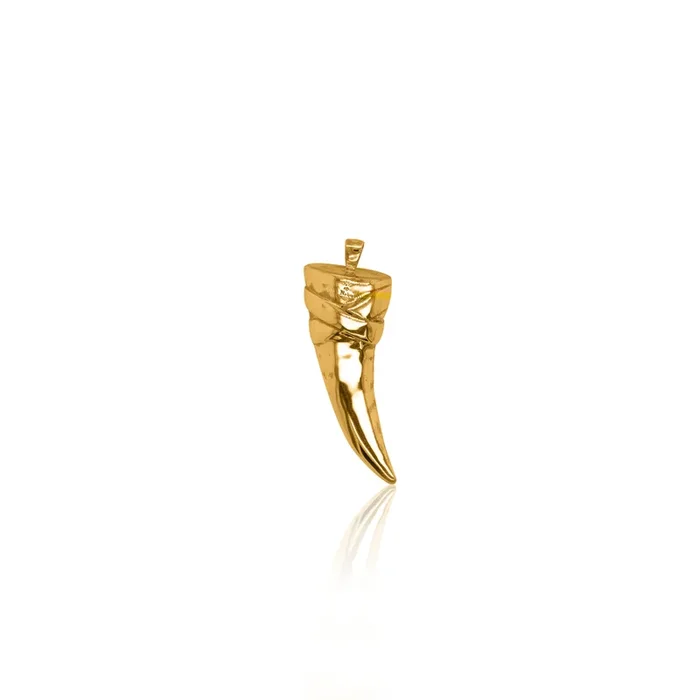 24Kt Gold Rhino Horn Pendant