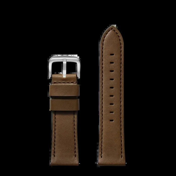 24mm Dark Nut Brown Leather Watch Strap – Dark Nut Brown