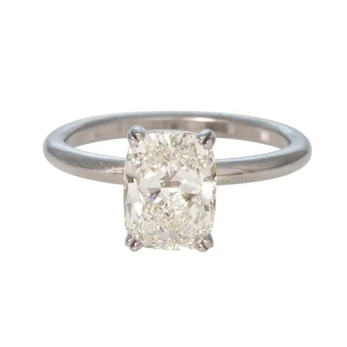2ct I SI1 Cushion Diamond Solitaire 14K White Gold Engagement Ring