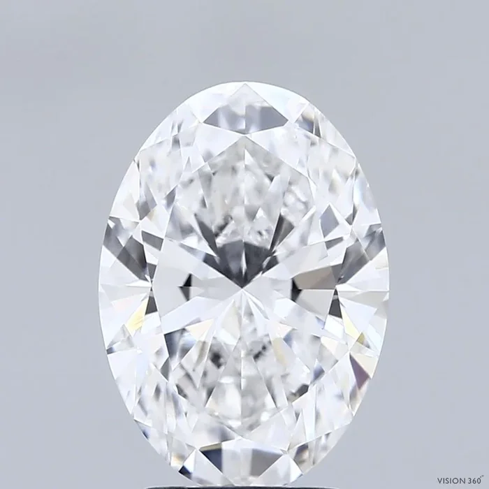 3.00 Carat Oval Shaped, Ideal Cut, E Color, VVS2 Clarity, IGI Certified Lab Grown Diamond