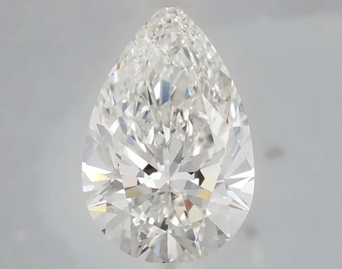 3.01 Carat Pear Shaped, Ideal Cut, E Color, VVS2 Clarity, IGI Certified Lab Grown Diamond