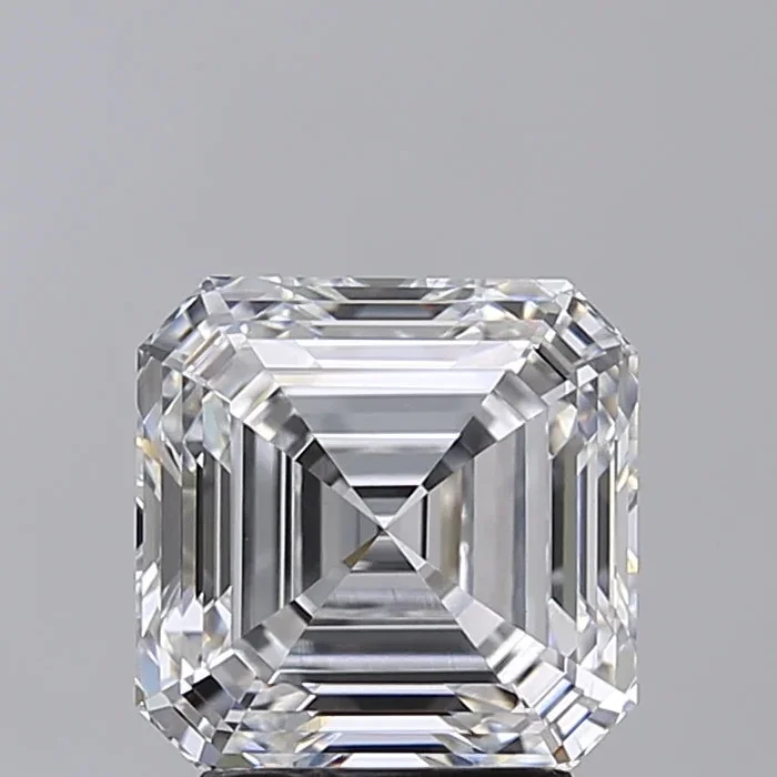 3.02 Carat Asscher Shaped, Ideal Cut, E Color, VS1 Clarity, GIA Certified Lab Grown Diamond
