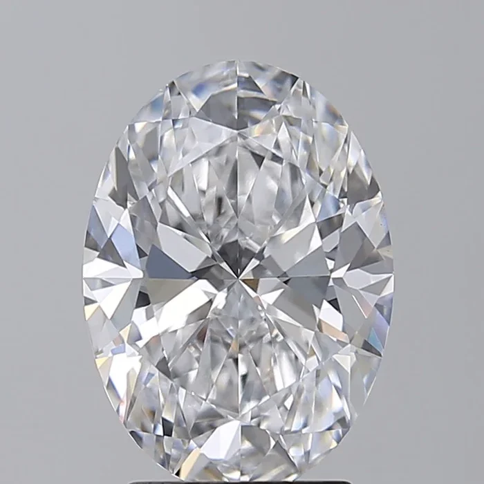 3.03 Carat Oval Shaped, Ideal Cut, D Color, VVS2 Clarity, GIA Certified Lab Grown Diamond