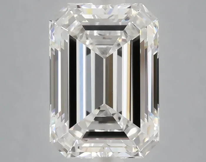 3.05 Carat Emerald Shaped, Ideal Cut, D Color, VVS2 Clarity, IGI Certified Lab Grown Diamond
