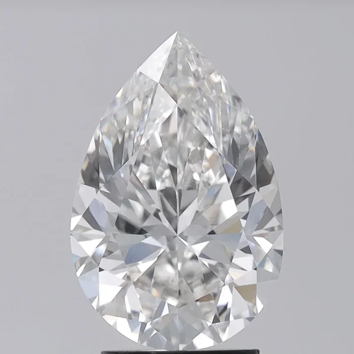 3.05 Carat Pear Shaped, Ideal Cut, G Color, VS1 Clarity, GIA Certified Lab Grown Diamond