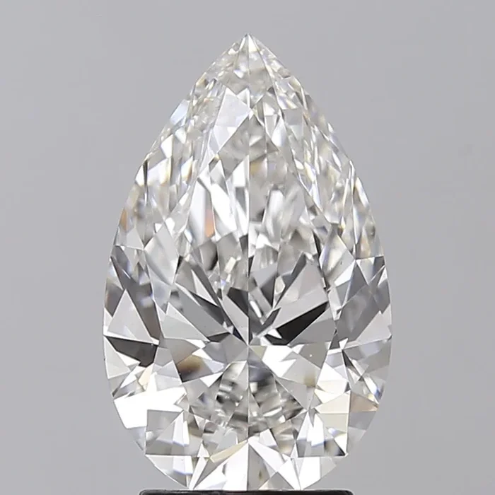 3.06 Carat Pear Shaped, Ideal Cut, G Color, VS1 Clarity, IGI Certified Lab Grown Diamond