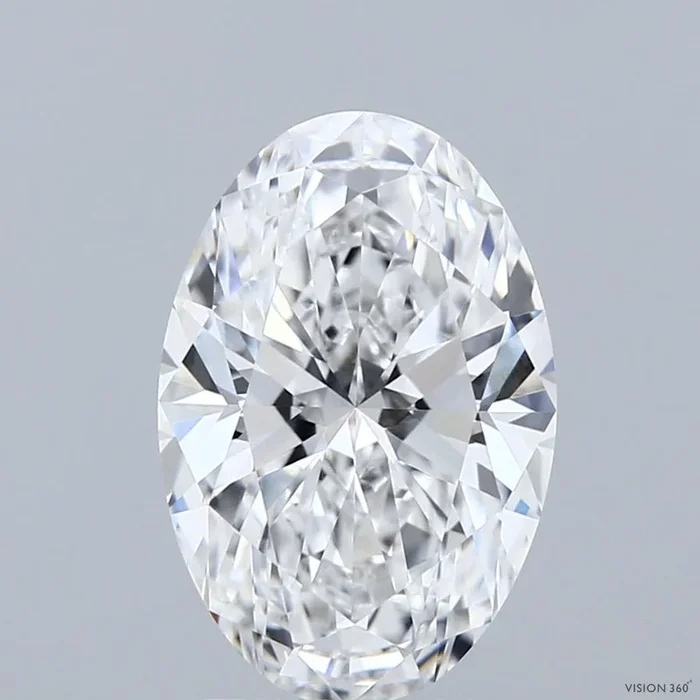 3.08 Carat Oval Shaped, Ideal Cut, D Color, VVS1 Clarity, IGI Certified Lab Grown Diamond