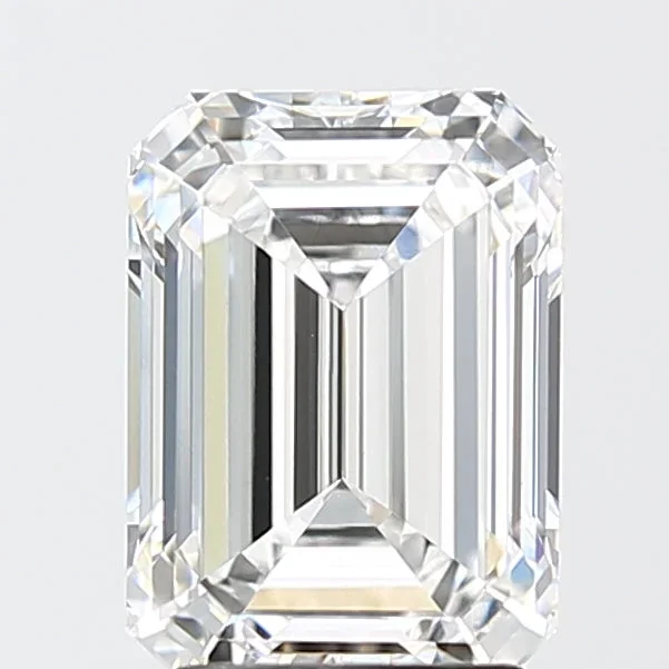 3.10 Carat Emerald Shaped, Ideal Cut, E Color, VVS2 Clarity, IGI Certified Lab Grown Diamond