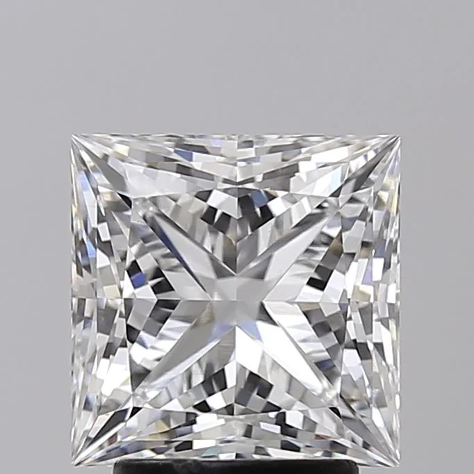 3.10 Carat Princess Shaped, Ideal Cut, E Color, VS1 Clarity, GIA Certified Lab Grown Diamond
