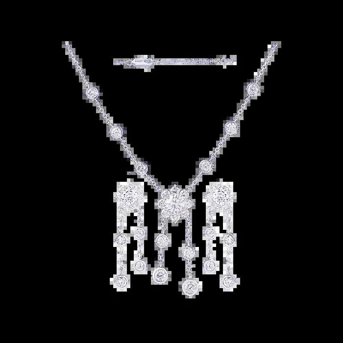 3.12CTW VVS/EF Lab Grown Diamond Necklace Set in 18K White Gold