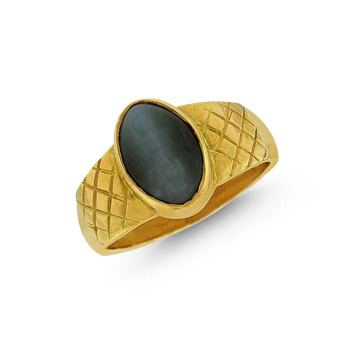 3.2 Carat Cats Eye Astrological Ring in 22K Gold