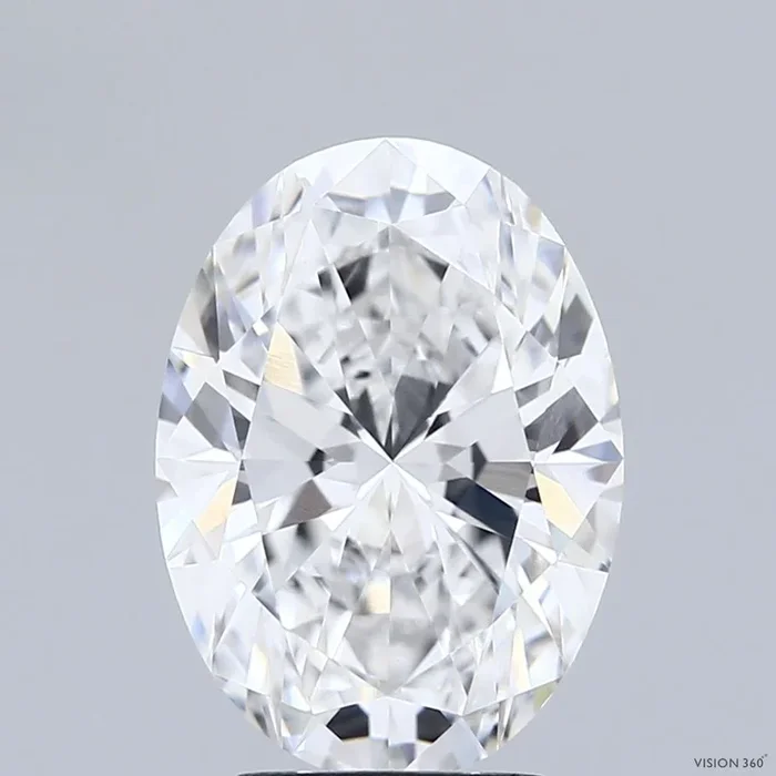 3.20 Carat Oval Shaped, Ideal Cut, E Color, VVS2 Clarity, IGI Certified Lab Grown Diamond