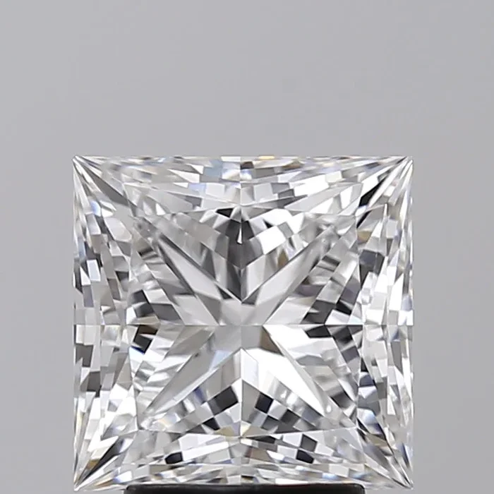 3.49 Carat Princess Shaped, Ideal Cut, D Color, VVS2 Clarity, IGI Certified Lab Grown Diamond