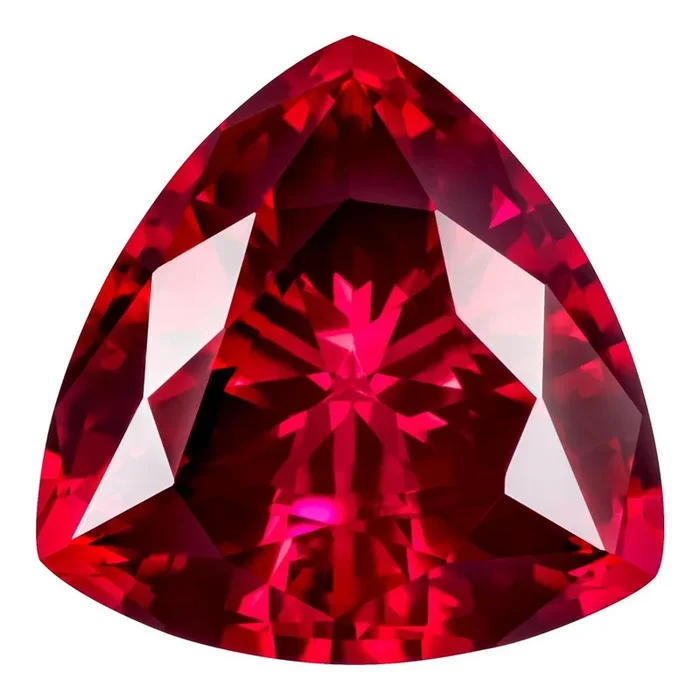 3.85 Carat Trilliant Cut Lab-Created Ruby