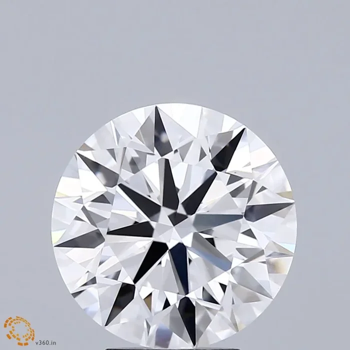 3.86 Carat Round Shaped, Ideal Cut, E Color, VVS2 Clarity, IGI Certified Lab Grown Diamond
