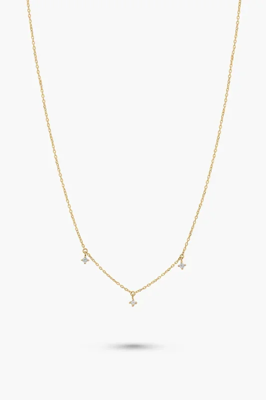 3 diamond necklace