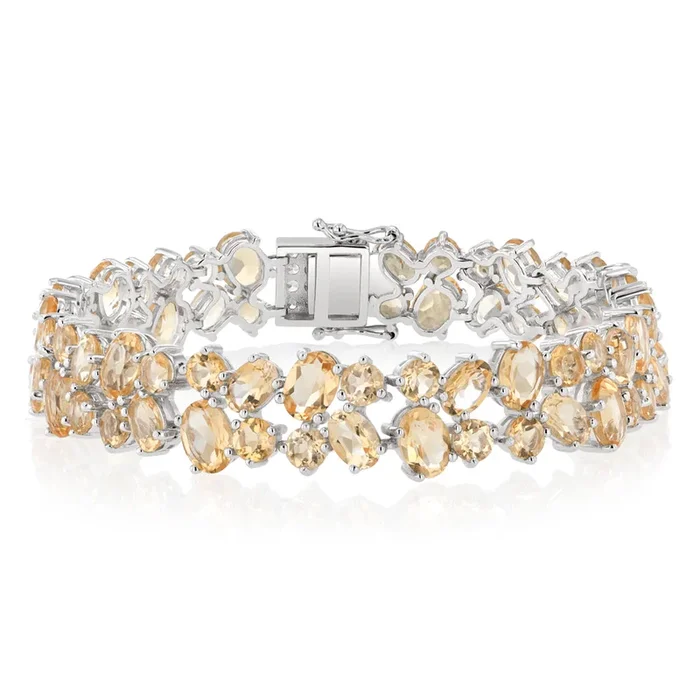 30 Carat Citrine bracelet 19cm in Sterling Silver