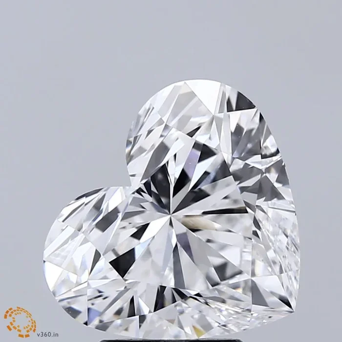 4.00 Carat Heart Shaped, Ideal Cut, E Color, VVS1 Clarity, IGI Certified Lab Grown Diamond