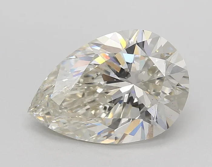 4.04 Carat Pear Shaped, Excellent Cut, H Color, VS1 Clarity, IGI Certified Lab Grown Diamond