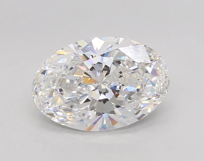 4.07 Carat Oval Shaped, Ideal Cut, D Color, VVS2 Clarity, IGI Certified Lab Grown Diamond