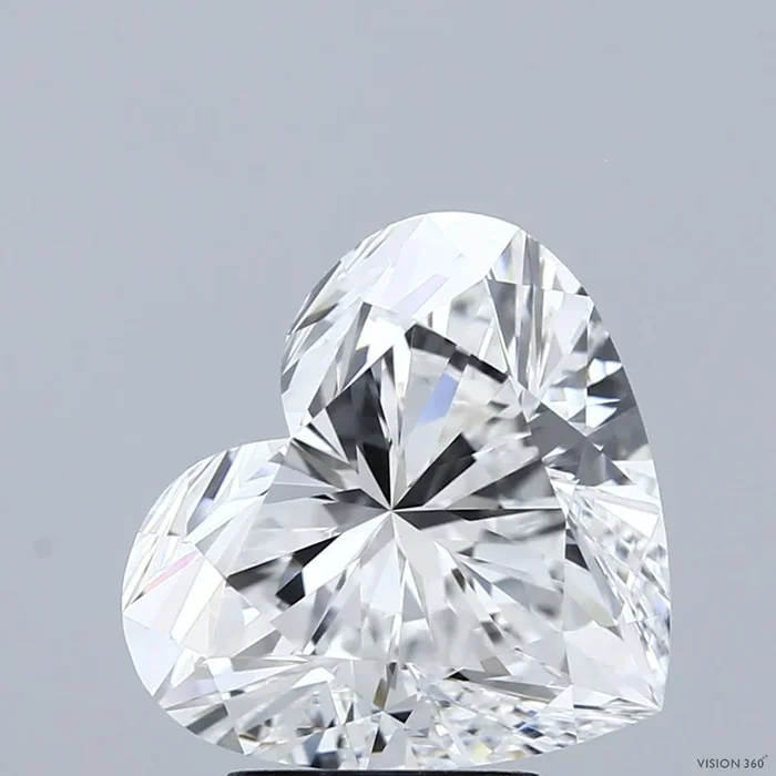 4.46 Carat Heart Shaped, Ideal Cut, E Color, VVS2 Clarity, IGI Certified Lab Grown Diamond