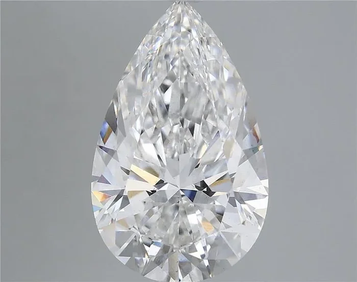 5.11 Carat Pear Shaped, Ideal Cut, E Color, VS2 Clarity, IGI Certified Lab Grown Diamond