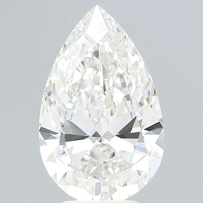 5.36 Carat Pear Shaped, Very Good Cut, F Color, VS1 Clarity, IGI Certified Lab Grown Diamond