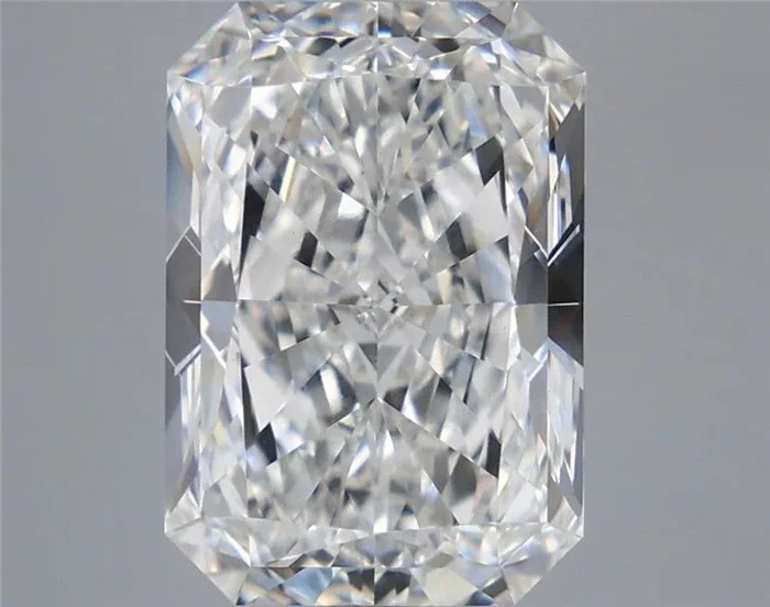 5.41 Carat Radiant Shaped, Excellent Cut, E Color, VS1 Clarity, IGI Certified Lab Grown Diamond
