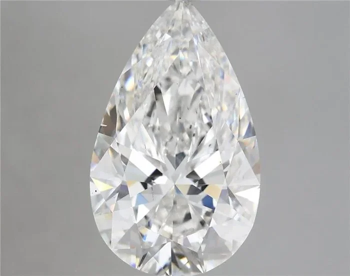 5.46 Carat Pear Shaped, Ideal Cut, E Color, VS2 Clarity, IGI Certified Lab Grown Diamond