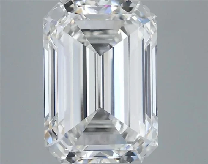 5.54 Carat Emerald Shaped, Ideal Cut, F Color, VVS2 Clarity, IGI Certified Lab Grown Diamond